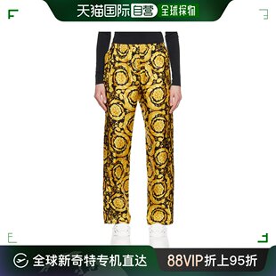 香港直邮潮奢 范思哲 睡裤 Versace 女士 Barocco 黑色 金色