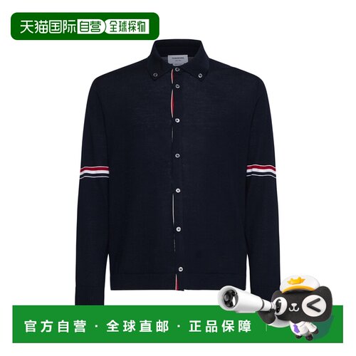香港直邮THOM BROWNE 男士衬衫 MKL005AY1002415 AW2024 蓝色男装