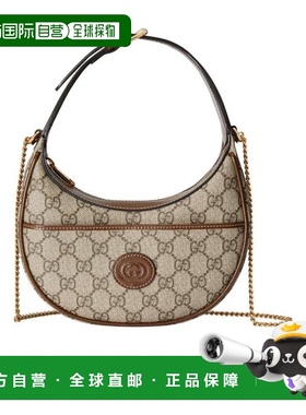 香港直邮24FW INTERLOCKING G 半月形迷你单肩包 Women古驰