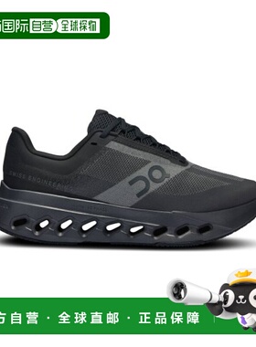 自营欧洲直邮ON昂跑 CLOUDSURFER女士黑色网眼面料缓震跑鞋