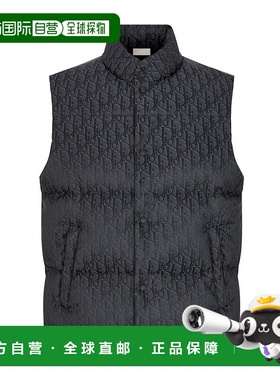 香港直邮DIOR 男士马甲 513C415B3093C989 SS2025 黑色 羽绒背心