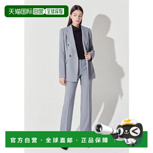 提花格纹直筒长裤 女装 IN3M0SL72SG IZZAT 韩国直邮THE