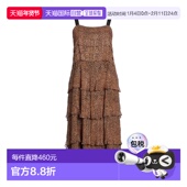 香港直邮潮奢 中长连衣裙 Pinko 1h可退 品高 女士 brown棕色 舒