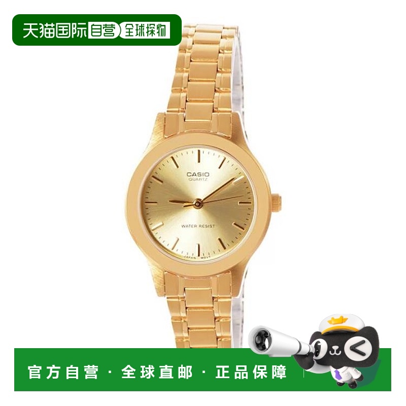 香港直邮Casio卡西欧手表女简约气质石英商务皮钢带女士手表 LTP-