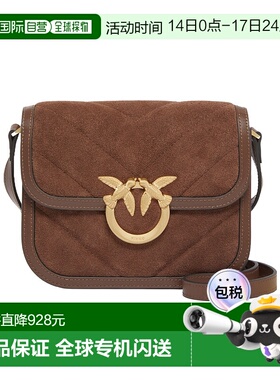 香港直邮PINKO 女士斜挎包 104297A2JHL74V AW2025 棕色 翻盖单肩