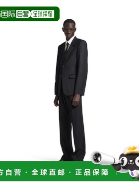 自营欧洲直邮Balenciaga巴黎世家 Tailored男士黑色羊毛西装外套