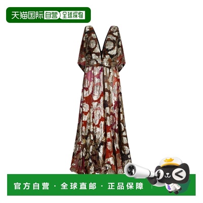 1h可退 香港直邮FARM RIO 女士 提花卢勒克斯无袖长款连衣裙 3334