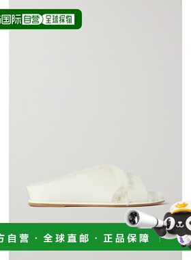 香港直邮Gabriela Hearst 女士 Ellington 皮革人造皮草拖鞋 3238