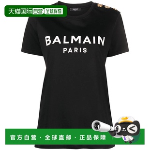 香港直邮BALMAIN 黑色 女士T恤 AW2025 BF1EF005BB02EAB 1h可退