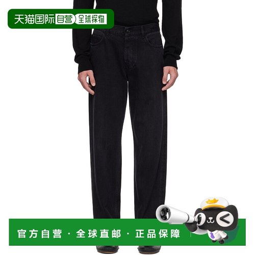 1h可退 香港直邮The Row 男士 黑色 Ross 牛仔裤 554W2352直筒裤