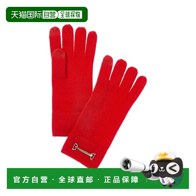 自营Bruno Magli Horsebit针织羊绒手套-红色 美国奥莱直发