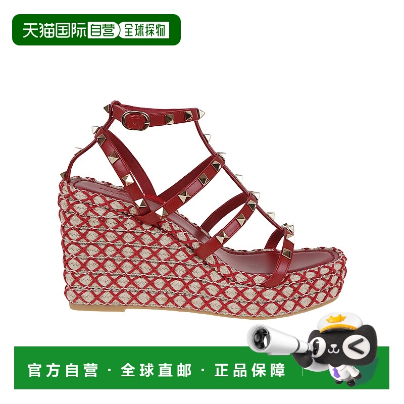 香港直邮Valentino ROCKSTUD坡跟凉鞋 WS0F95VNQ华伦天奴