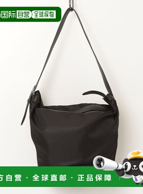 1h可退 日本直邮PELLETIER 男士 意大利尼龙x牛皮 桶型斜挎包 216