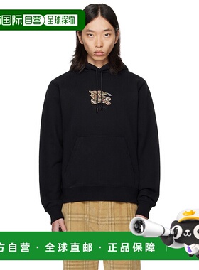 1h可退 香港直邮潮奢 Burberry 巴宝莉 男士 黑色 EKD Check Cott