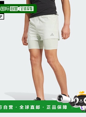 日本直邮 adidas 男士 HEAT. RDY 2 in 1 HIIT训练短裤 [IX9074]