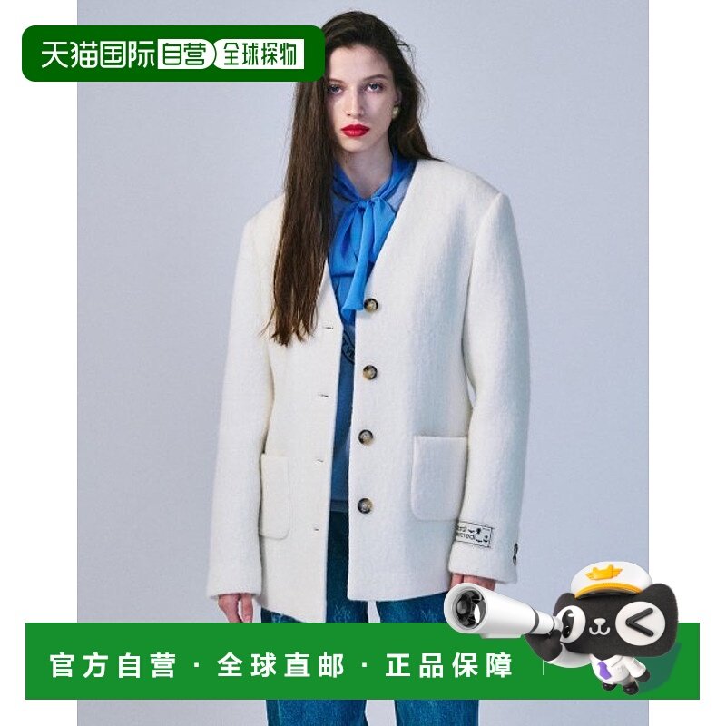韩国直邮MARDI MERCREDI 女士精品ALPACA WOOL JACKET COLLARLESS