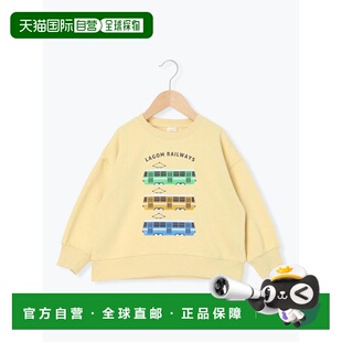 1h可退 日本直邮Samansa Mos2 Lagom 儿童 加绒卫衣 电车印花宽松