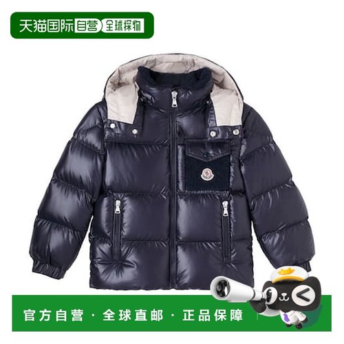 香港直邮moncler 男童 Yule 连帽羽绒夹克童装 blue蓝色 舒适时尚