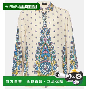 香港直邮Etro 000294 艾特罗 印花真丝衬衫 whi 女士 1小时内可退