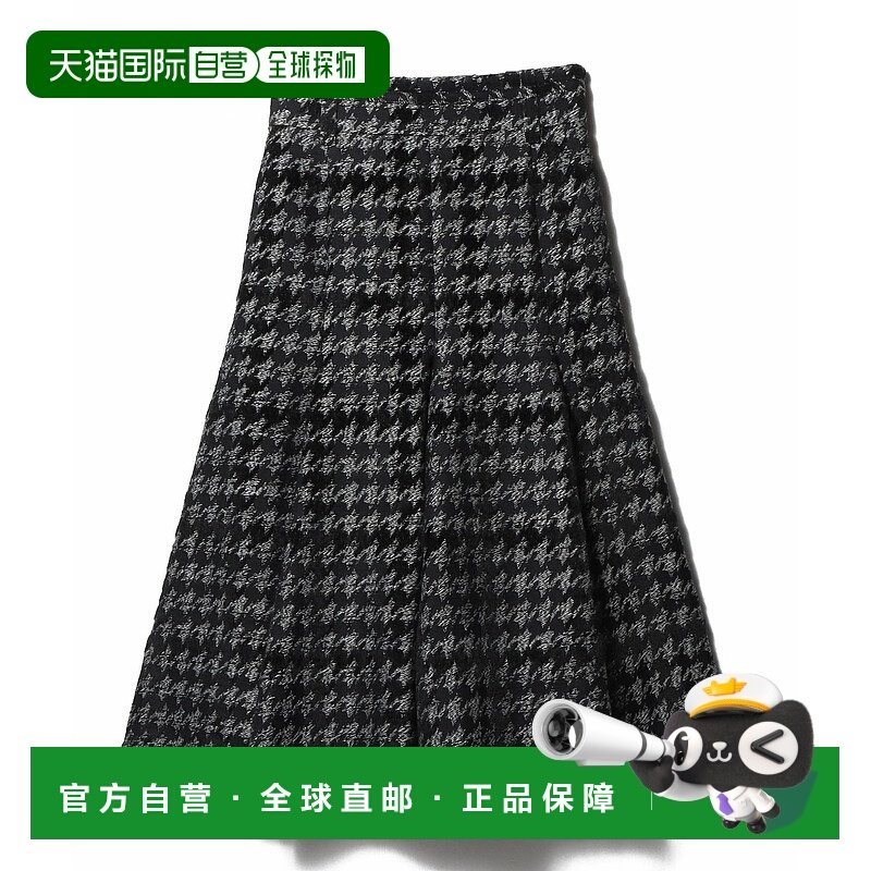 1h可退 日本直邮COLUMN 女士哈oundtooth不规则A字裙 立体剪裁设