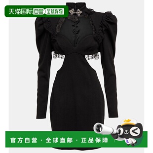 1h可退 香港直邮ALESSANDRA RICH 亚历山德拉.瑞秋 女士 蕾丝边羊