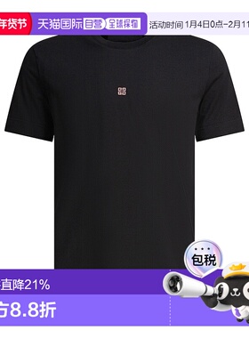 1h可退 香港直邮Givenchy 纪梵希 男士 黑色 Slim-Fit 4G Embroid