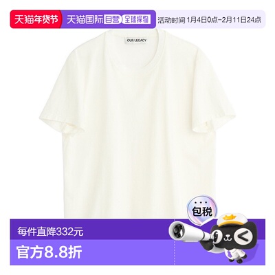 香港直邮OUR LEGACY 女士T恤 W2266CWC SS2026 米白色 短袖T恤