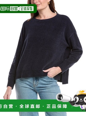 自营EILEEN FISHER Jewel Neck Sweater - navy 美国奥莱直发毛衣