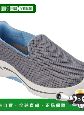 自营Skechers Go Walk Arch Fit Grateful 124401-GYBL女式灰色休