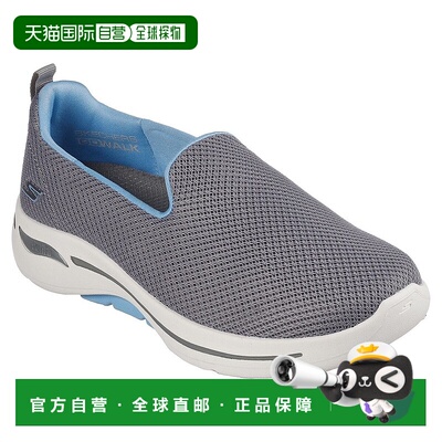 自营Skechers Go Walk Arch Fit Grateful 124401-GYBL女式灰色休