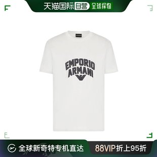 夏季 圆领T恤白色透气短袖 Armani阿玛尼男士 香港直邮Emporio 户外