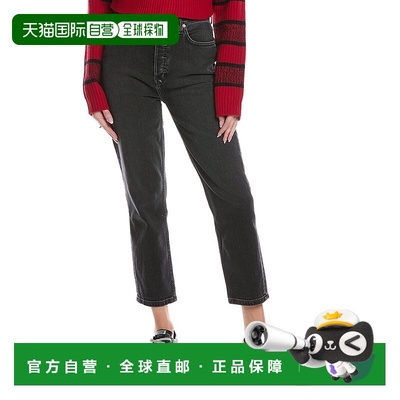 自营 redoneRE/DONE 90's High-Rise Washed Noir Ankle Crop Jea