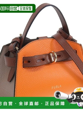 日本直邮FURLA 女士单肩包 两用包 手提包 Outlet 产品 皮革 橙色