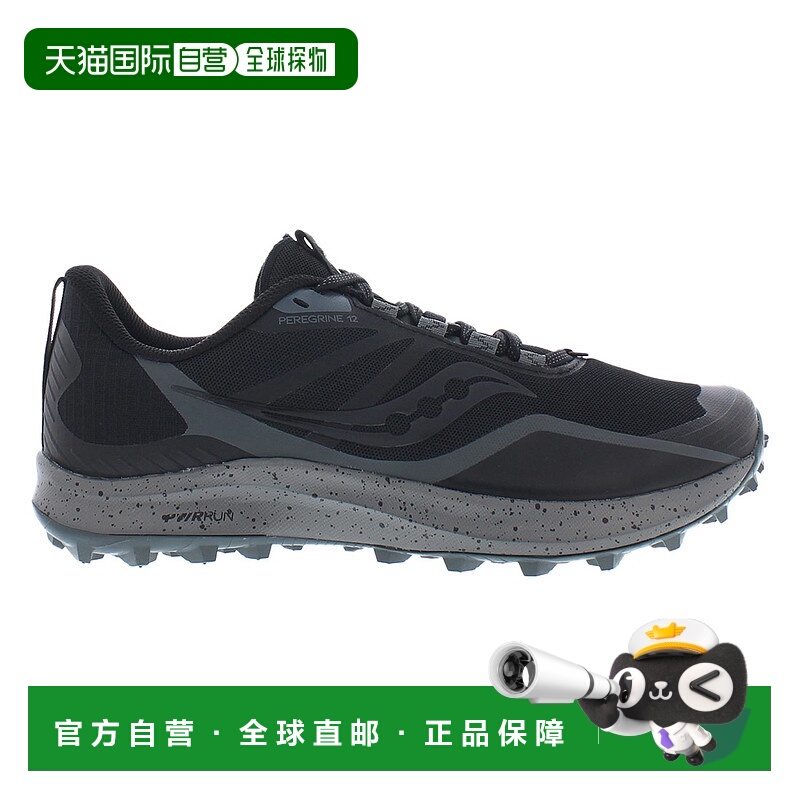 美国直邮Saucony索康尼男士运动鞋Peregrine 12训练鞋黑色经典