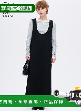 日本直邮coca 软质卫衣面料 U领 背心裙