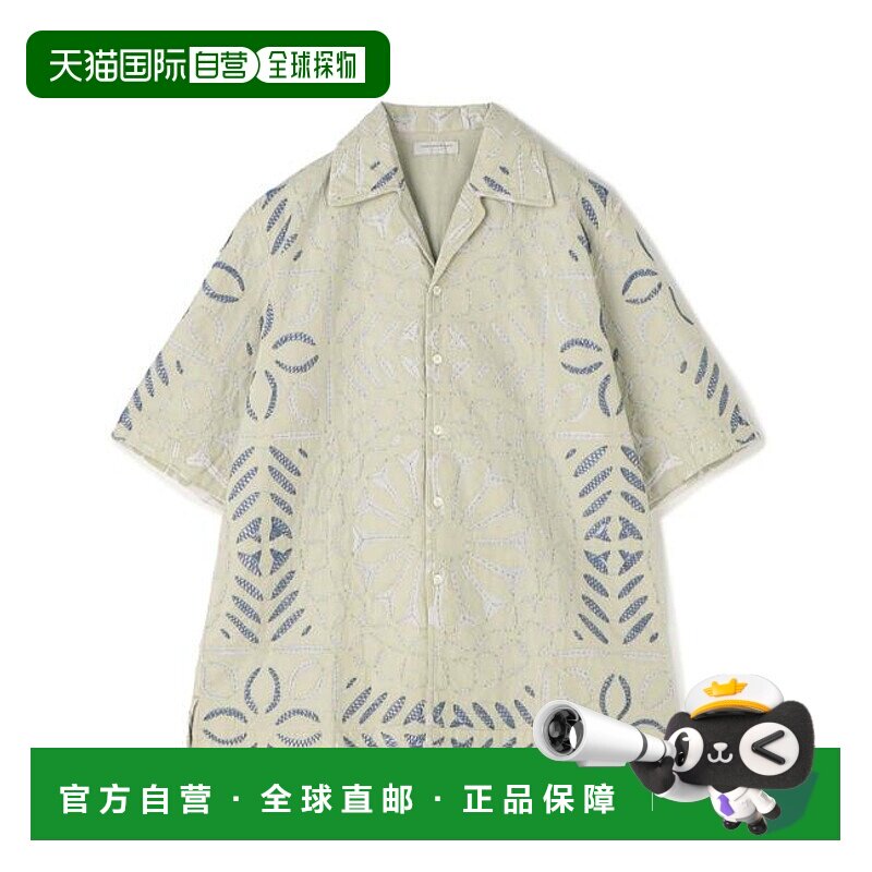 1h可退 日本直邮TOMORROWLAND 棉绣花开领衬衫短袖