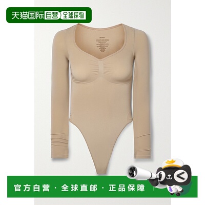 1h可退 香港直邮潮奢 SKIMS 女士 Sculpt Thong 无缝长袖土褐色连