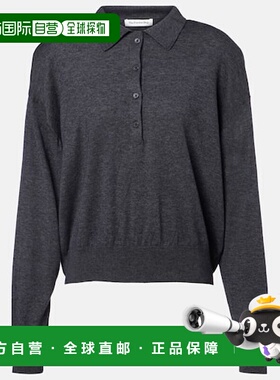 香港直邮The Frankie Shop 女士 Croydon 羊毛混纺Polo毛衣