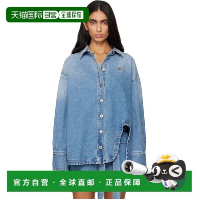 1h可退 香港直邮潮奢 The Attico 女士 蓝色 Diana 牛仔衬衫 260W