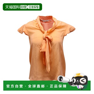 oliviaAlice 橙色丝绸系带衬衫 Jeannie Olivia 自营alice