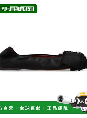 1h可退 香港直邮Lanvin 朗雯 女士 蝴蝶结芭蕾平底鞋 FWBAMB04SAT