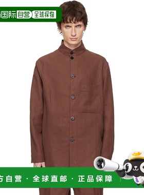 1h可退 香港直邮zegna 杰尼亚 男士 橙色 Standing Collar 夹克 9