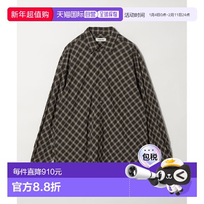 1h可退 日本直邮MONKEY TIME 男士夏季格纹薄款衬衫 83111490656