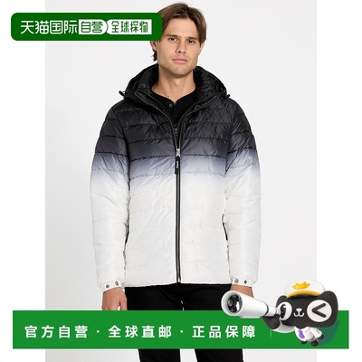 自营guessHarrison Ombre Puffer Jacket - jet black multi 美国