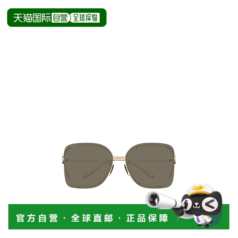 1h可退 香港直邮GUCCI 女士眼镜 GG1713SA002 CO 绿色 方框太阳眼