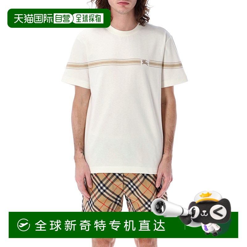1h可退香港直邮BURBERRY男士T恤 8104051C1412 SS2025白色 Str