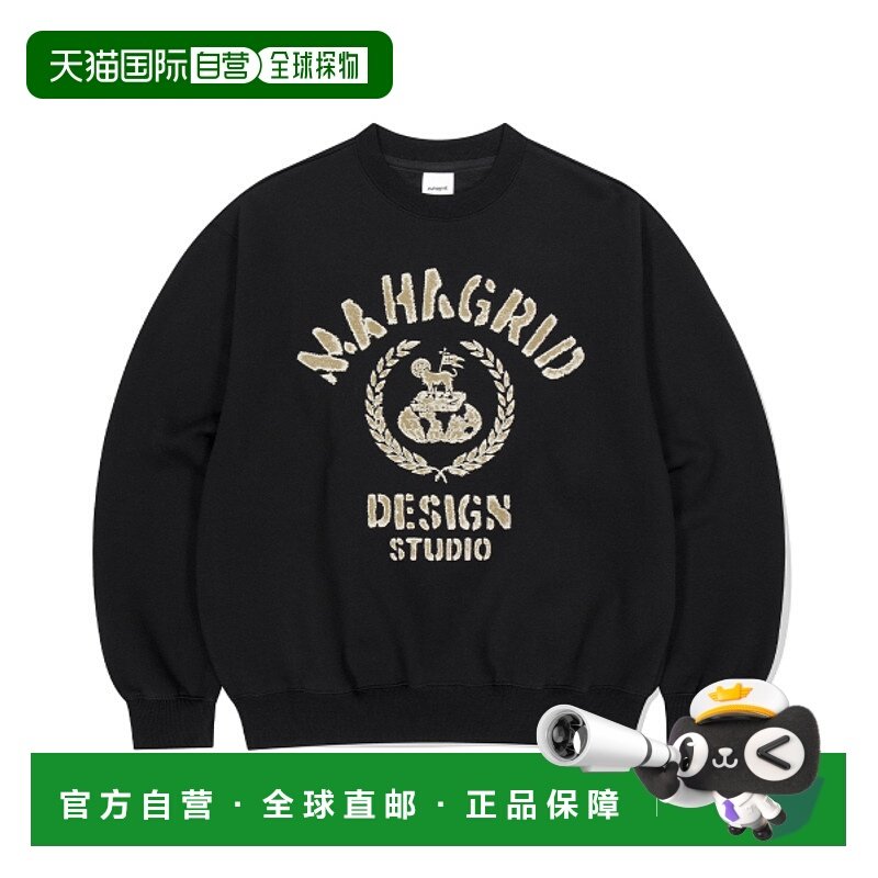 韩国直邮MAHAGRID 男士卫衣MG2EFMM450ABK VINTAGE COLLEGE SWEAT