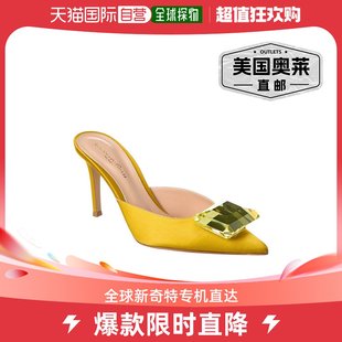 美国奥莱 Gianvito 直发 缎面高跟鞋 Jaipur 黄色 Rossi