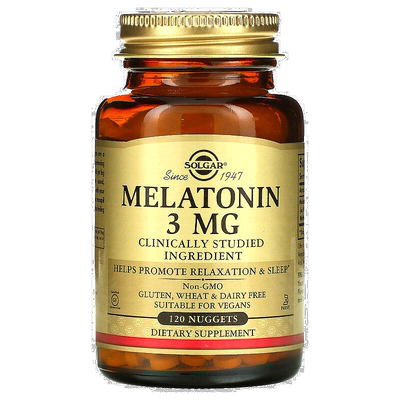 香港直发Solgar褪黑素促进优化睡眠品质120块补充剂成年人
