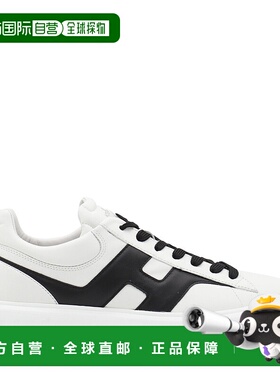 1h可退 香港直邮Hogan 男士 白色黑色皮质运动鞋 HXM6450FE91LE99